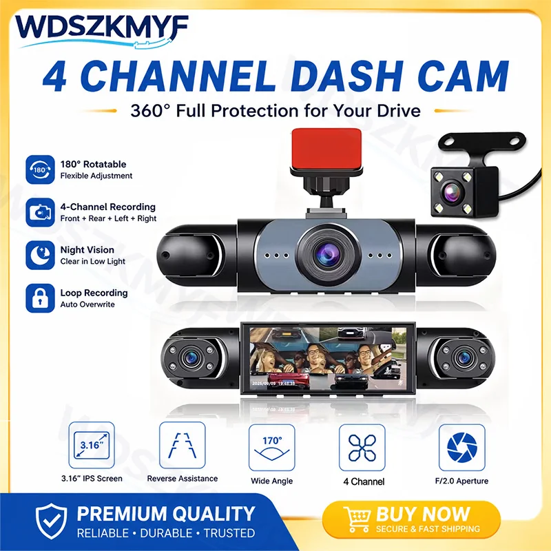 Panoramic Dash Cam 360 - 360 ° 파노라마 대시캠 1080P 3/4채널