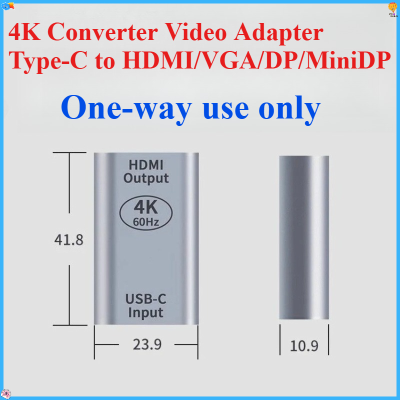 Electronics And Gadgets With C - 4K 변환기 비디오 어댑터 Type-C-HDMI/VGA/DP/MiniDP/MDP/RJ45 고화질