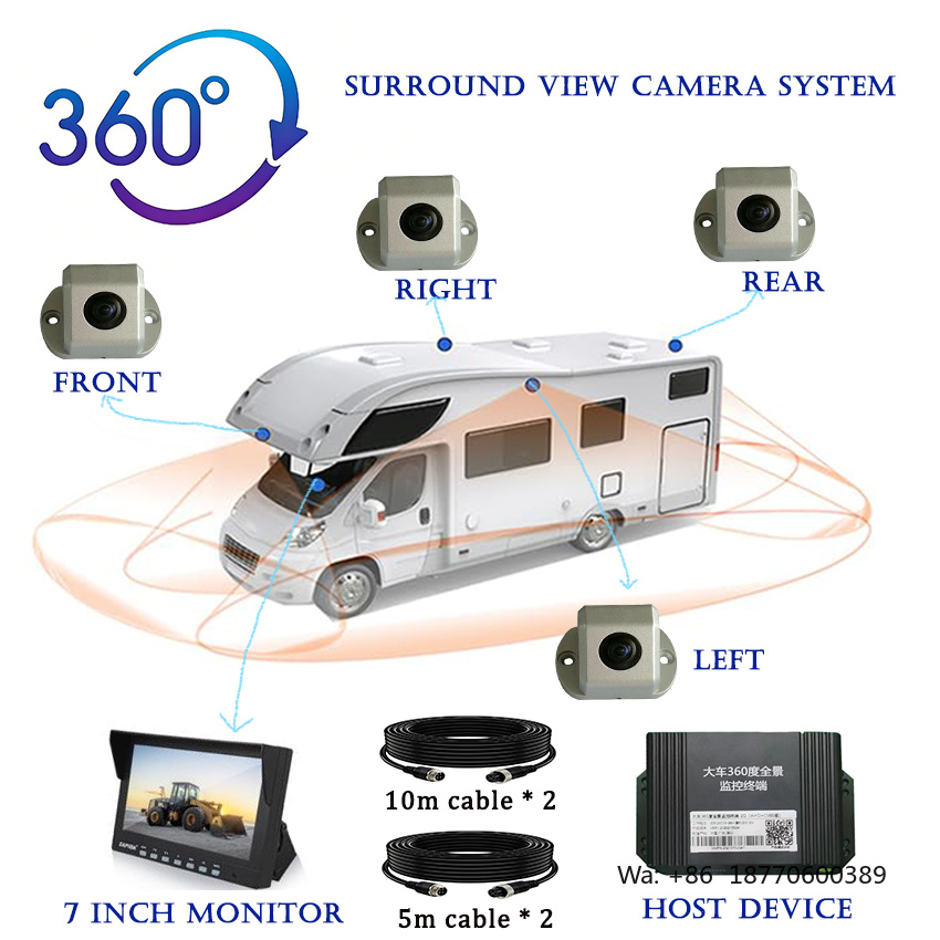 Panoramic Dash Cam 360 - 공장 MDVR 지능형 경고 AI BSD