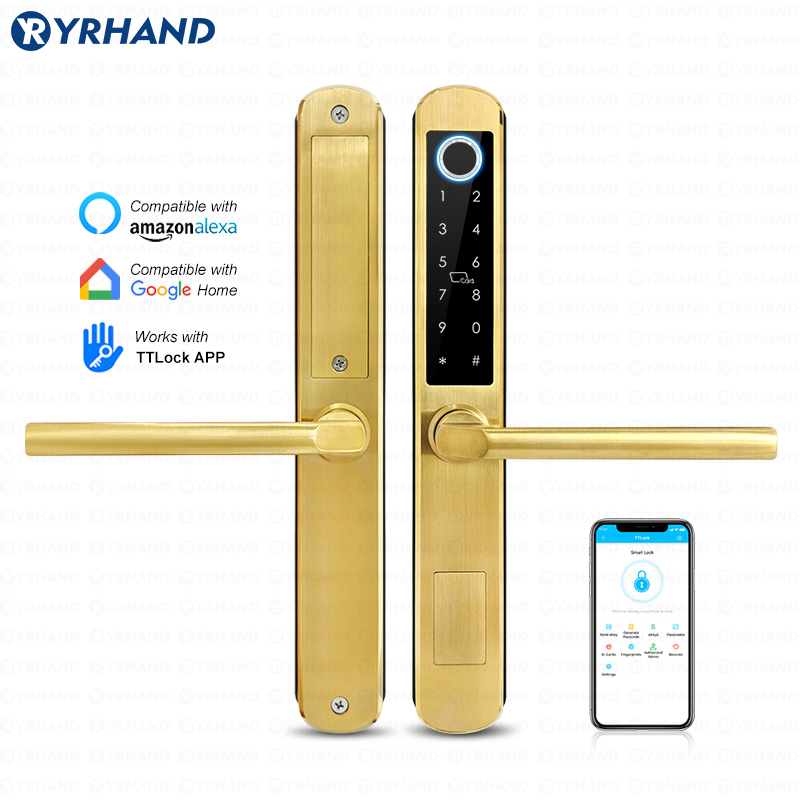 IP66 골드 스테인레스 스틸 슬라이딩 유리 스마트 잠 - Unique Electronics Gadgets 리뷰 및 가격