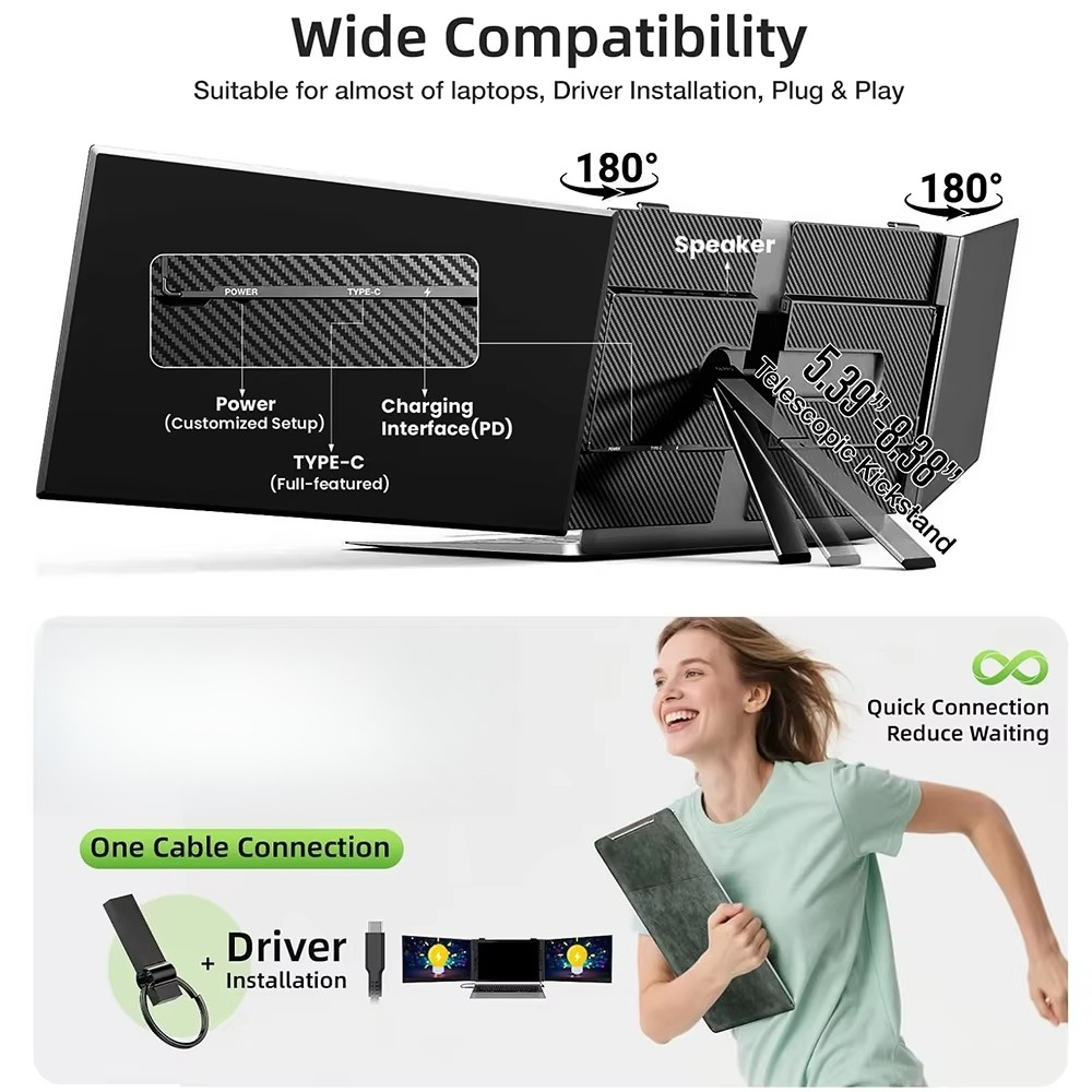 소비자 가전 노트북 화면 확장기 2화면 14인치 LCD - Electronics And Gadgets With C 리뷰 및 가격