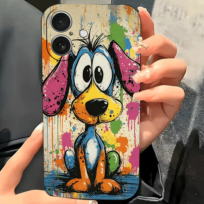 그래피티 컬러 강아지 TPU 폰 케이스 (아이폰 17, - Apple Iphone 16 리뷰 및 가격