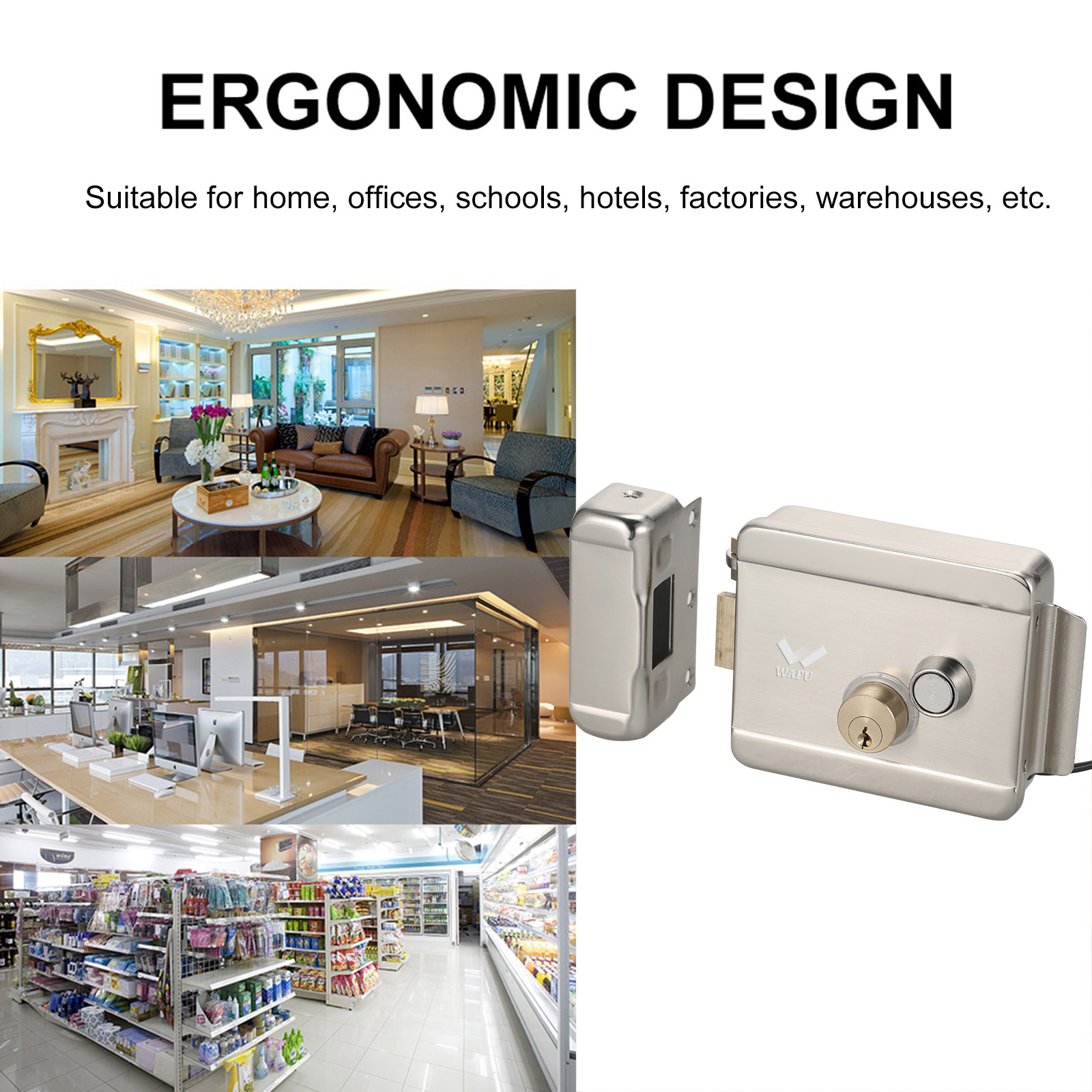 WAFU 스마트 전기 게이트 문짝 잠금 장치, 보안 전 - Unique Electronics Gadgets 리뷰 및 가격