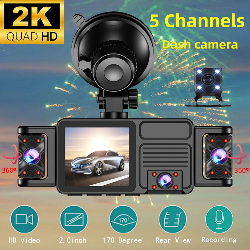 5채널 360 °   파노라마 자동차 대시캠 2K HD - Panoramic Dash Cam 360 리뷰 및 가격